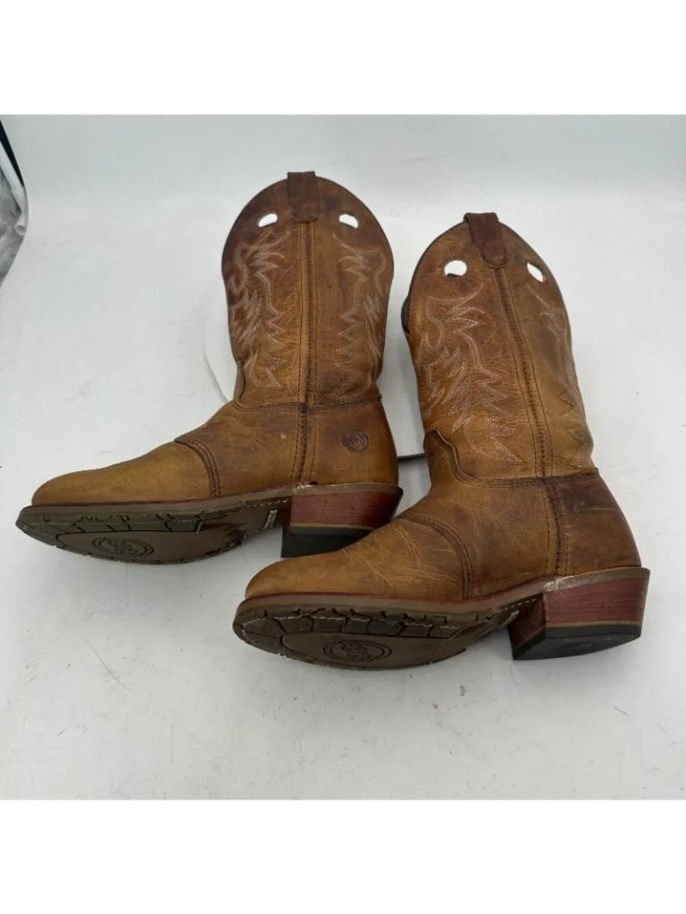 Double H UltraGel Ice Buckaro Men Size 7.5M DH5159 Brown Leather Cowboy Boot